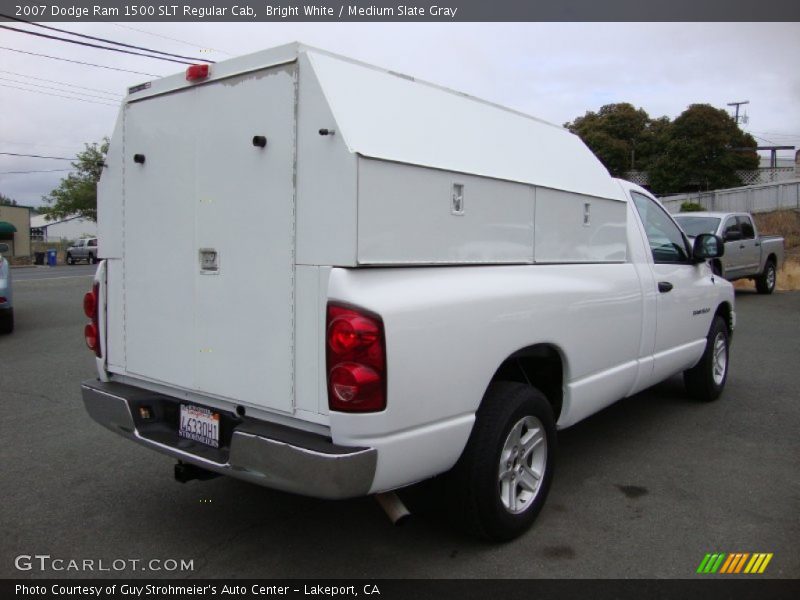 Bright White / Medium Slate Gray 2007 Dodge Ram 1500 SLT Regular Cab