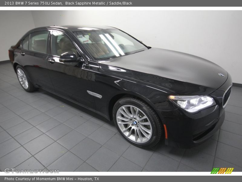 Black Sapphire Metallic / Saddle/Black 2013 BMW 7 Series 750Li Sedan