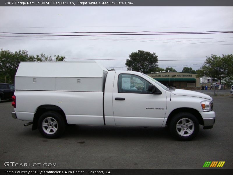 Bright White / Medium Slate Gray 2007 Dodge Ram 1500 SLT Regular Cab
