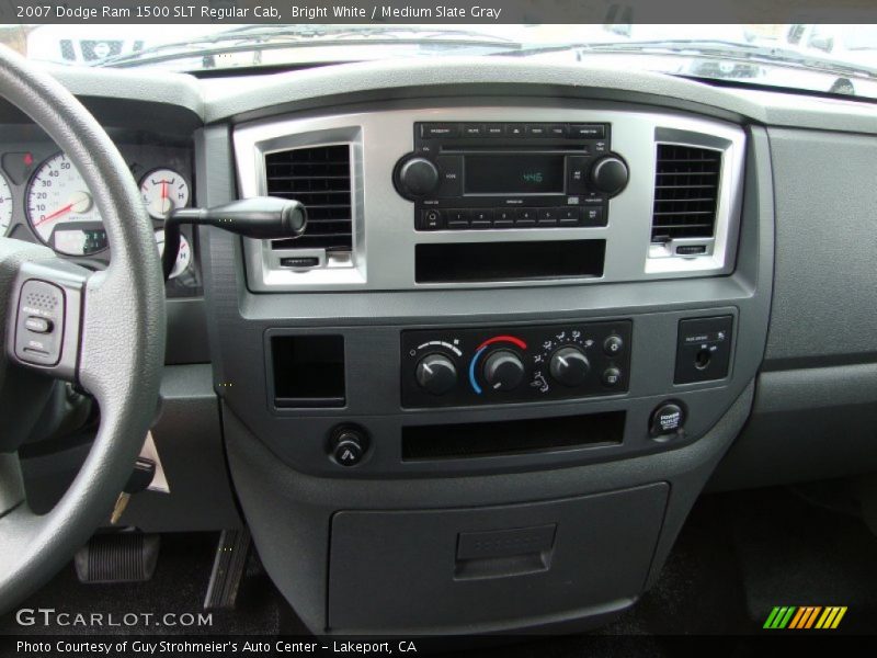 Bright White / Medium Slate Gray 2007 Dodge Ram 1500 SLT Regular Cab