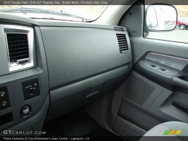 Bright White / Medium Slate Gray 2007 Dodge Ram 1500 SLT Regular Cab