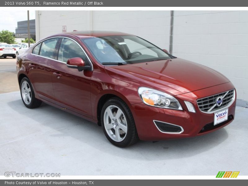 Flamenco Red Metallic / Off Black 2013 Volvo S60 T5