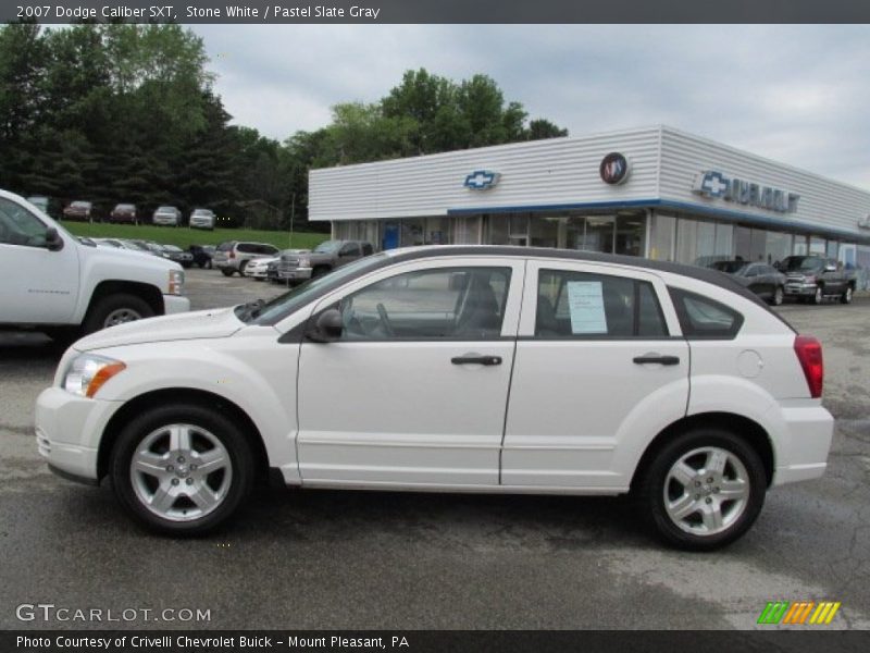 Stone White / Pastel Slate Gray 2007 Dodge Caliber SXT
