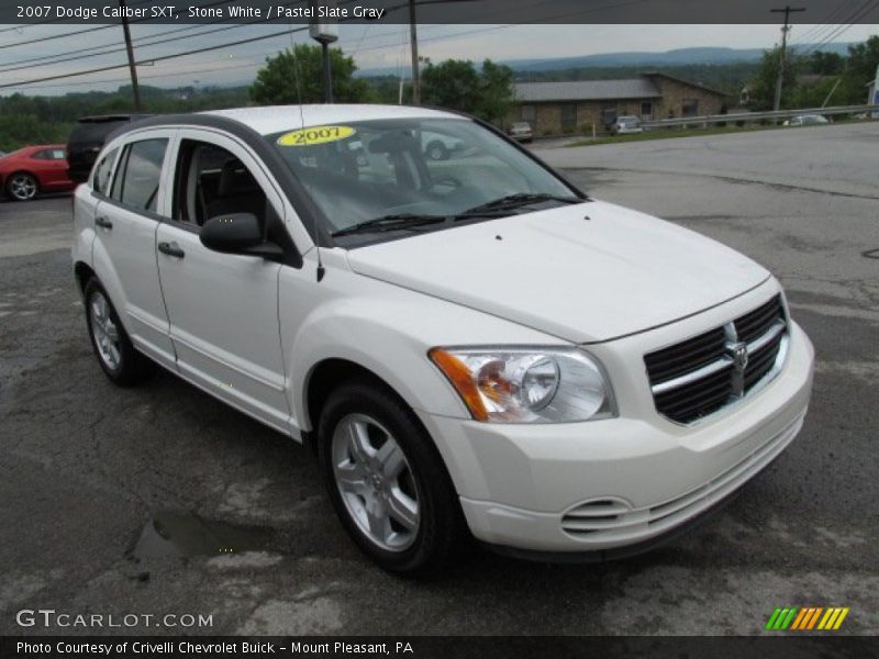 Stone White / Pastel Slate Gray 2007 Dodge Caliber SXT