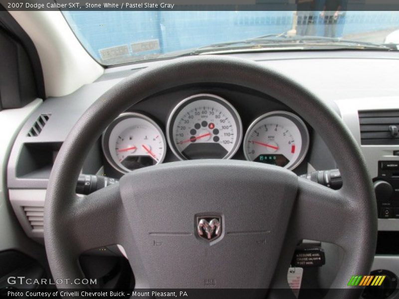 Stone White / Pastel Slate Gray 2007 Dodge Caliber SXT