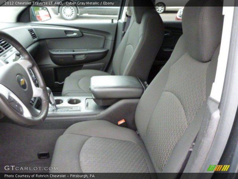Cyber Gray Metallic / Ebony 2012 Chevrolet Traverse LT AWD