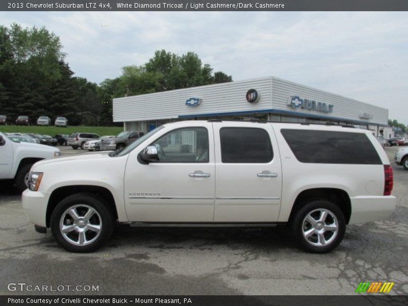 White Diamond Tricoat / Light Cashmere/Dark Cashmere 2013 Chevrolet Suburban LTZ 4x4