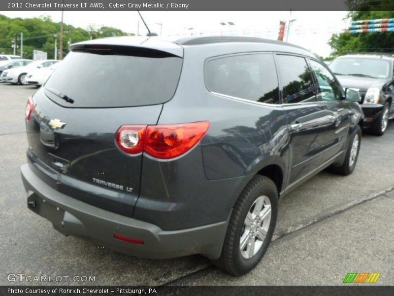 Cyber Gray Metallic / Ebony 2012 Chevrolet Traverse LT AWD