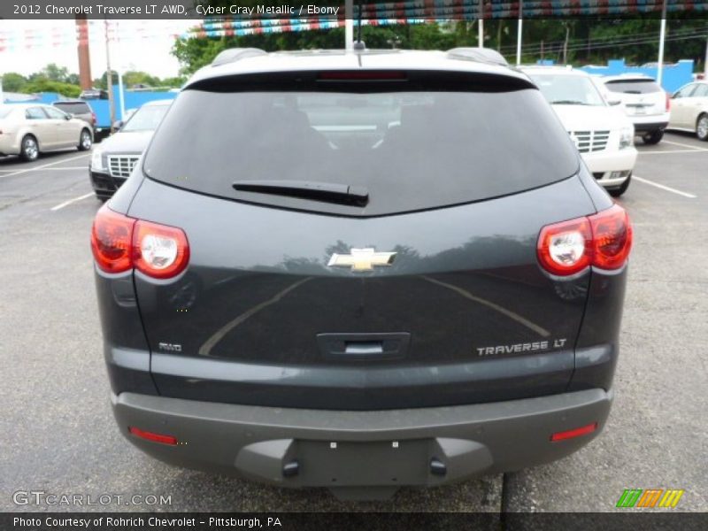 Cyber Gray Metallic / Ebony 2012 Chevrolet Traverse LT AWD