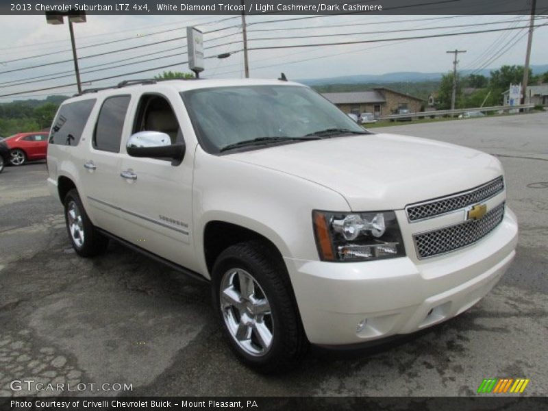 White Diamond Tricoat / Light Cashmere/Dark Cashmere 2013 Chevrolet Suburban LTZ 4x4