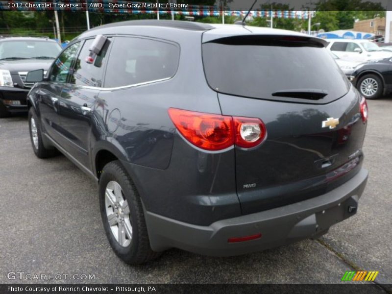 Cyber Gray Metallic / Ebony 2012 Chevrolet Traverse LT AWD