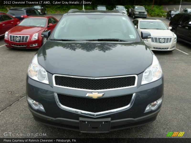 Cyber Gray Metallic / Ebony 2012 Chevrolet Traverse LT AWD
