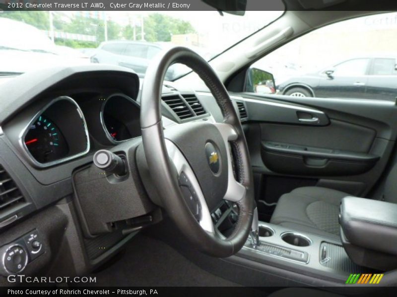 Cyber Gray Metallic / Ebony 2012 Chevrolet Traverse LT AWD