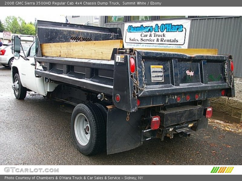 Summit White / Ebony 2008 GMC Sierra 3500HD Regular Cab 4x4 Chassis Dump Truck