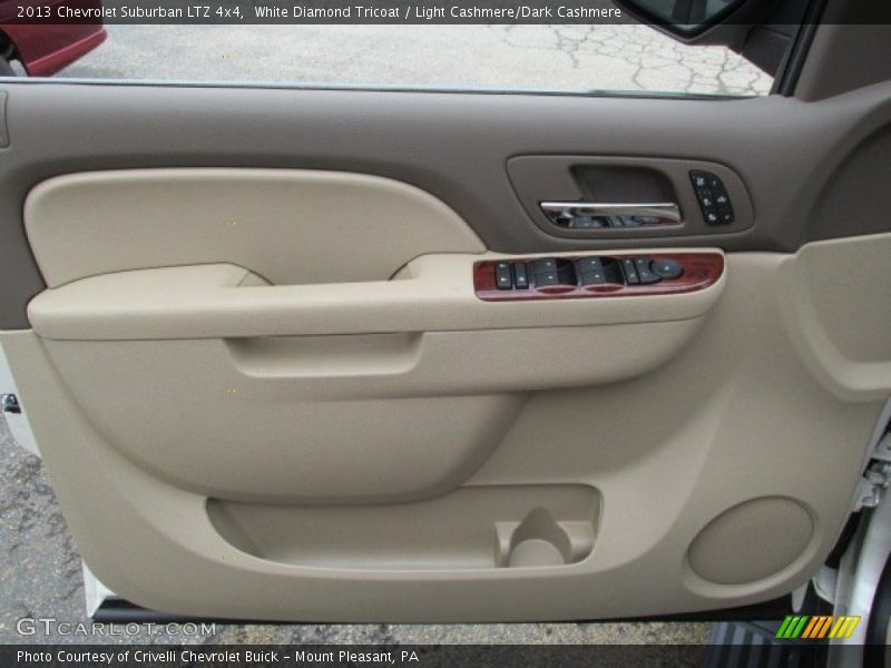 White Diamond Tricoat / Light Cashmere/Dark Cashmere 2013 Chevrolet Suburban LTZ 4x4