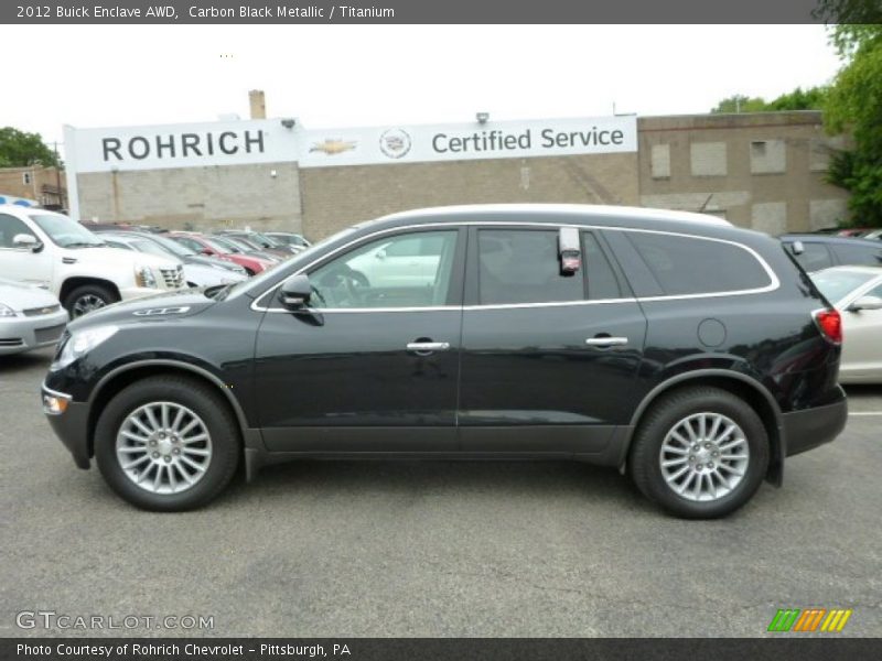 Carbon Black Metallic / Titanium 2012 Buick Enclave AWD