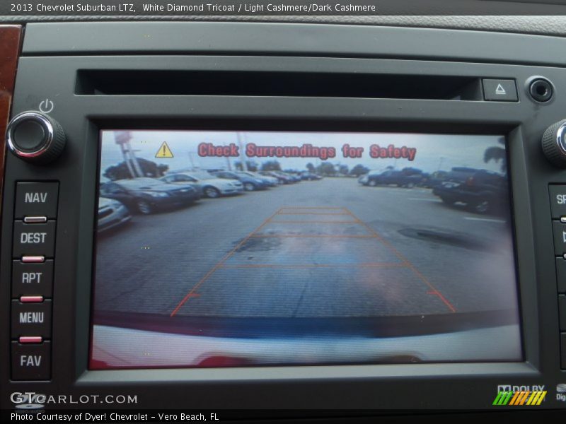 White Diamond Tricoat / Light Cashmere/Dark Cashmere 2013 Chevrolet Suburban LTZ