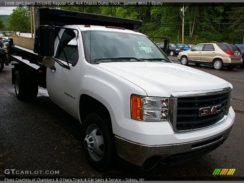 Summit White / Ebony 2008 GMC Sierra 3500HD Regular Cab 4x4 Chassis Dump Truck