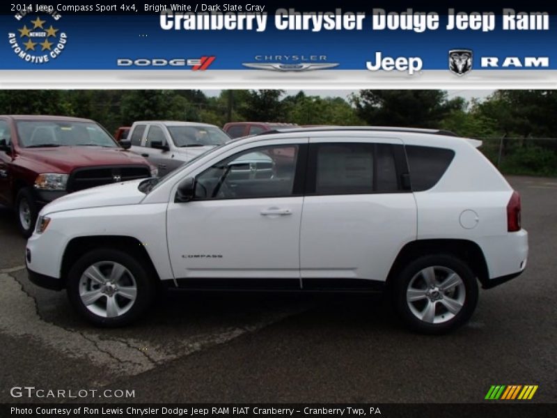Bright White / Dark Slate Gray 2014 Jeep Compass Sport 4x4