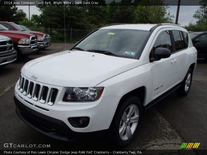 Bright White / Dark Slate Gray 2014 Jeep Compass Sport 4x4