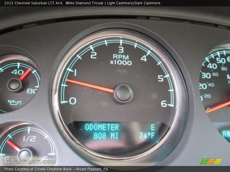 White Diamond Tricoat / Light Cashmere/Dark Cashmere 2013 Chevrolet Suburban LTZ 4x4