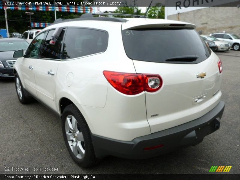 White Diamond Tricoat / Ebony 2012 Chevrolet Traverse LT AWD