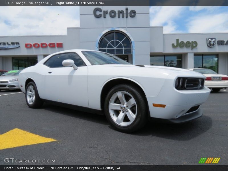 Bright White / Dark Slate Gray 2012 Dodge Challenger SXT