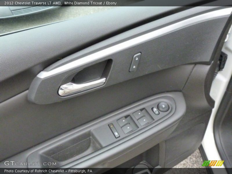 White Diamond Tricoat / Ebony 2012 Chevrolet Traverse LT AWD