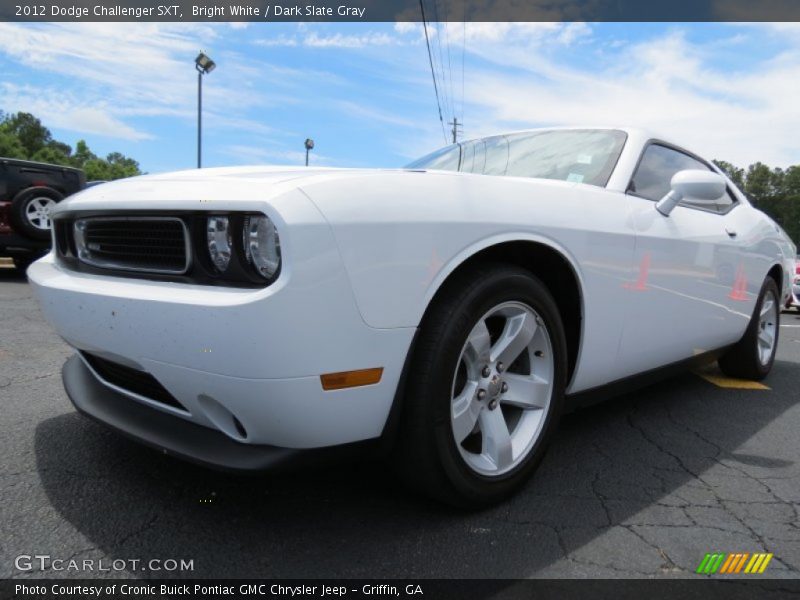 Bright White / Dark Slate Gray 2012 Dodge Challenger SXT