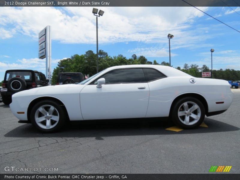 Bright White / Dark Slate Gray 2012 Dodge Challenger SXT