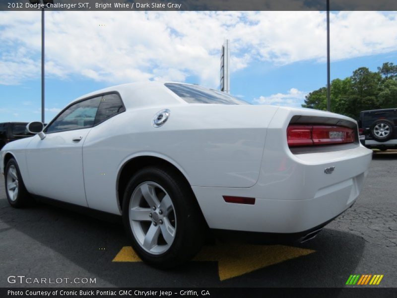 Bright White / Dark Slate Gray 2012 Dodge Challenger SXT