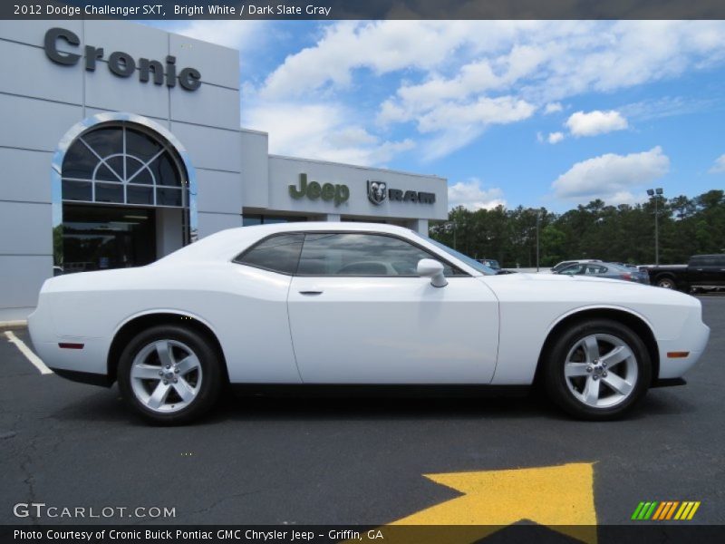 Bright White / Dark Slate Gray 2012 Dodge Challenger SXT