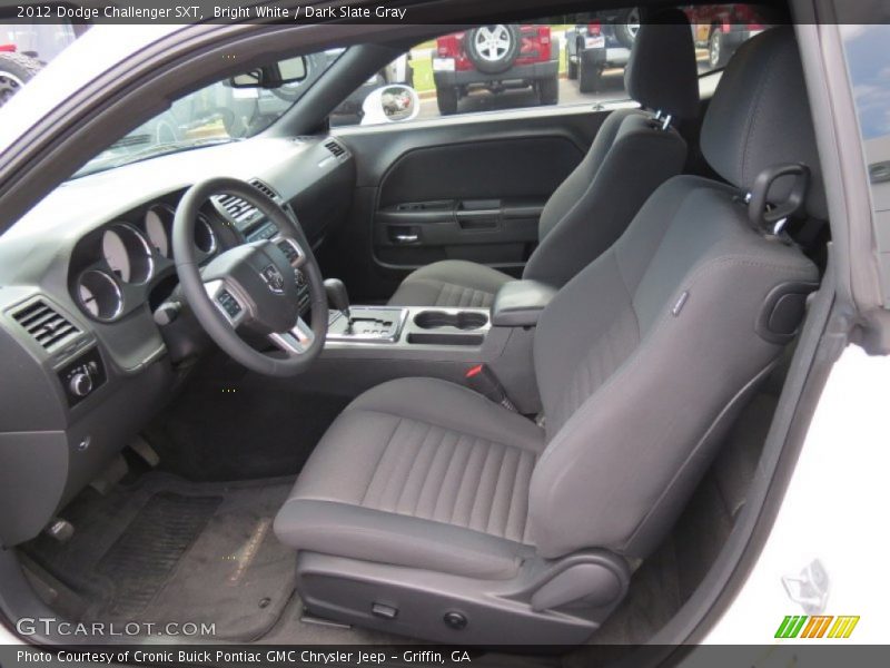 Bright White / Dark Slate Gray 2012 Dodge Challenger SXT