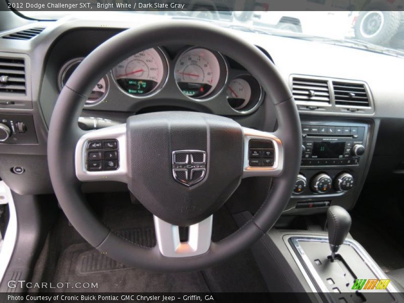 Bright White / Dark Slate Gray 2012 Dodge Challenger SXT