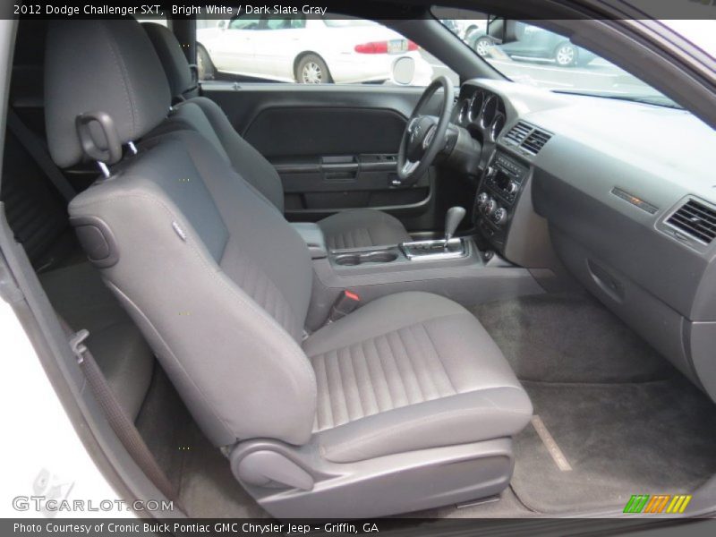 Bright White / Dark Slate Gray 2012 Dodge Challenger SXT
