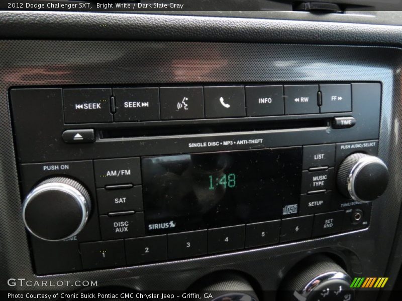 Bright White / Dark Slate Gray 2012 Dodge Challenger SXT