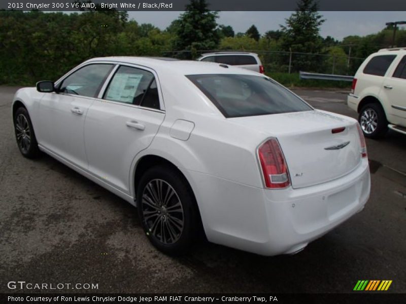 Bright White / Black/Red 2013 Chrysler 300 S V6 AWD