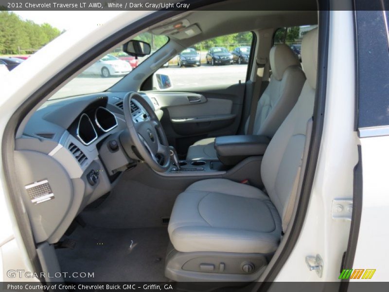 White / Dark Gray/Light Gray 2012 Chevrolet Traverse LT AWD