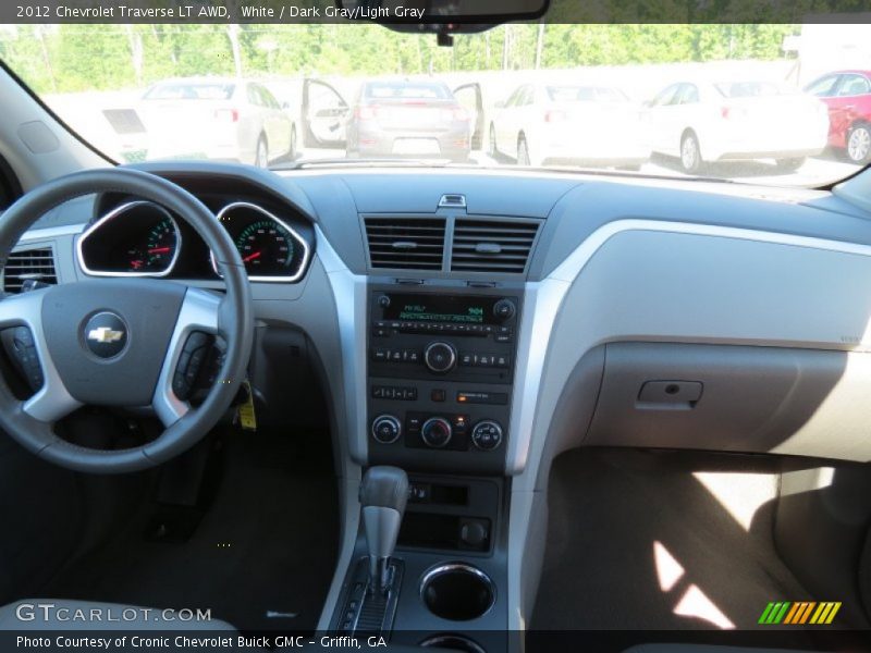 White / Dark Gray/Light Gray 2012 Chevrolet Traverse LT AWD