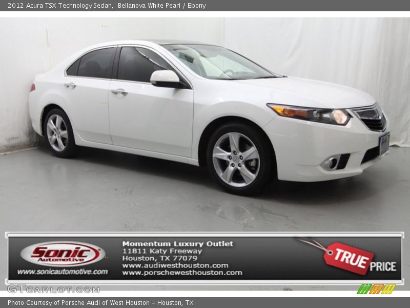 Bellanova White Pearl / Ebony 2012 Acura TSX Technology Sedan