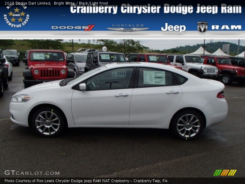 Bright White / Black/Light Frost 2013 Dodge Dart Limited