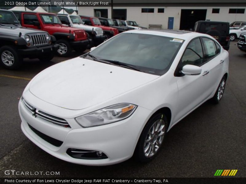 Bright White / Black/Light Frost 2013 Dodge Dart Limited