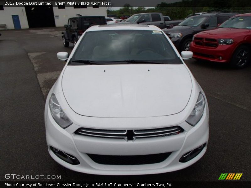 Bright White / Black/Light Frost 2013 Dodge Dart Limited