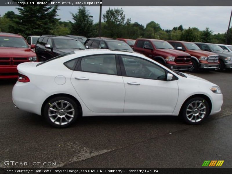 Bright White / Black/Light Frost 2013 Dodge Dart Limited