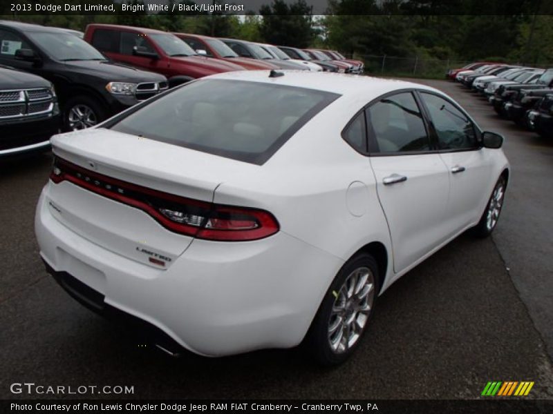 Bright White / Black/Light Frost 2013 Dodge Dart Limited