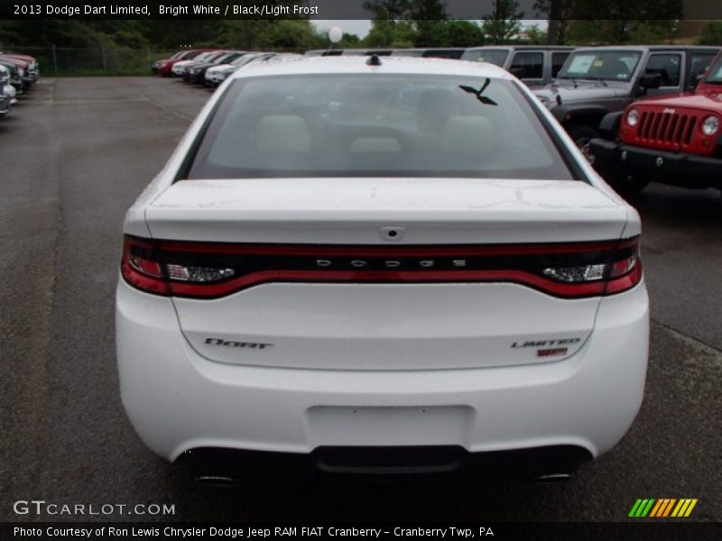 Bright White / Black/Light Frost 2013 Dodge Dart Limited