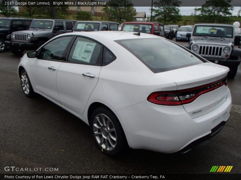 Bright White / Black/Light Frost 2013 Dodge Dart Limited