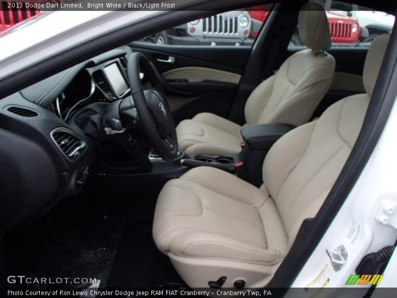 Bright White / Black/Light Frost 2013 Dodge Dart Limited