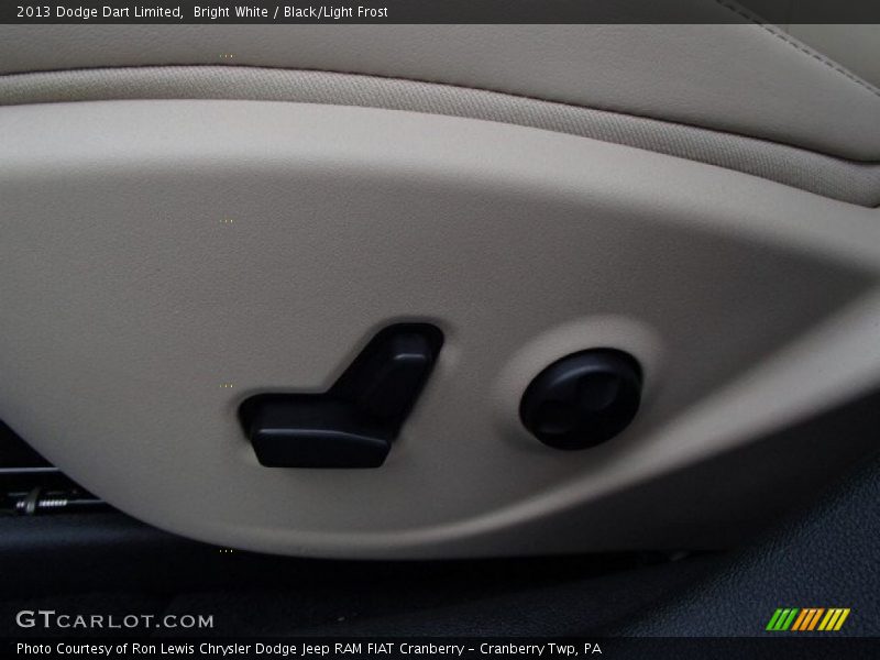 Bright White / Black/Light Frost 2013 Dodge Dart Limited