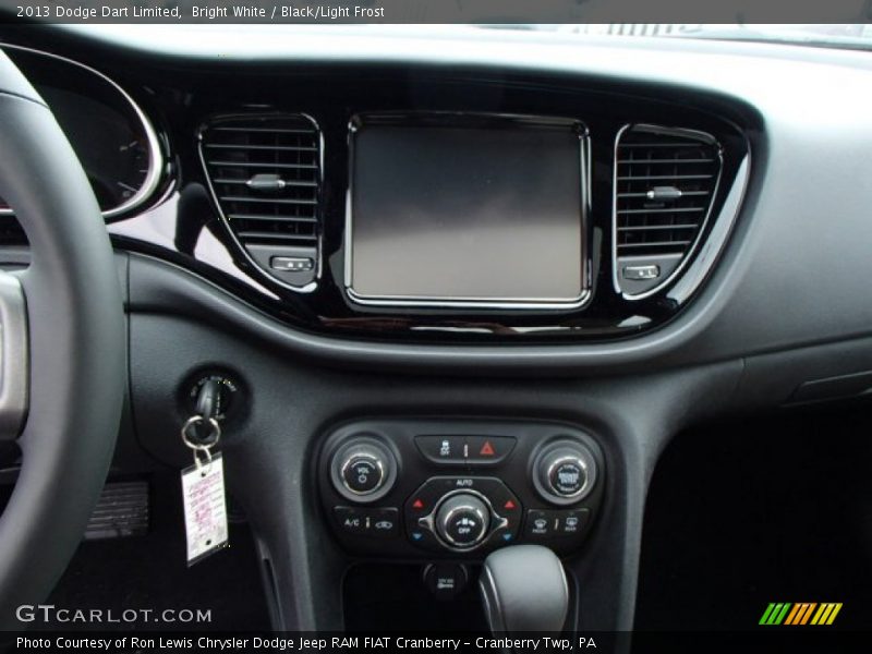 Bright White / Black/Light Frost 2013 Dodge Dart Limited